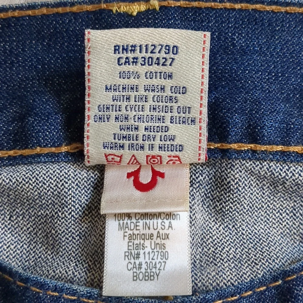 True‎ Religion Men's Dark Wash Y2K Bootcut Jeans Size 33